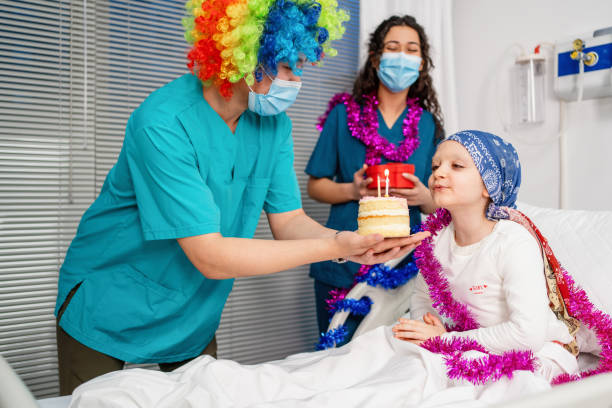 Comemorando o anivesário de uma paciente